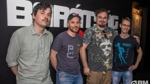 Balról jobbra: Dóczé Péter, Schwechtje Mihály, Karácsony Péter és Hutanu Emil, a Malter Filmfesztivál alapítója, főszervezője
